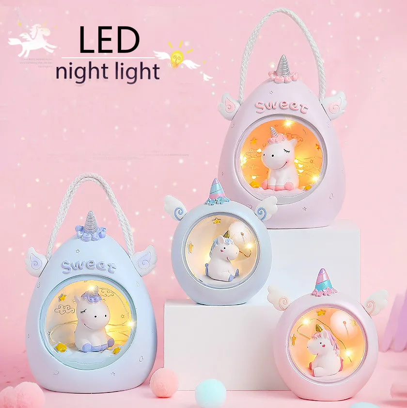 

New Cartoon Unicorn LED Night Light Baby Nursery Lamp Table Decorative Light Children Kids Toys Birthday Gift DropShipping store
