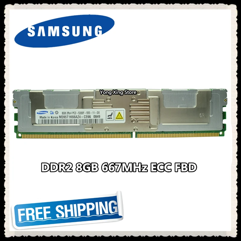 Samsung Серверная память DDR2 8 Гб 16 Гб 667 МГц ram ECC FBD PC2-5300F FB-DIMM полностью буферизированная 240pin 5300 8G 2Rx4