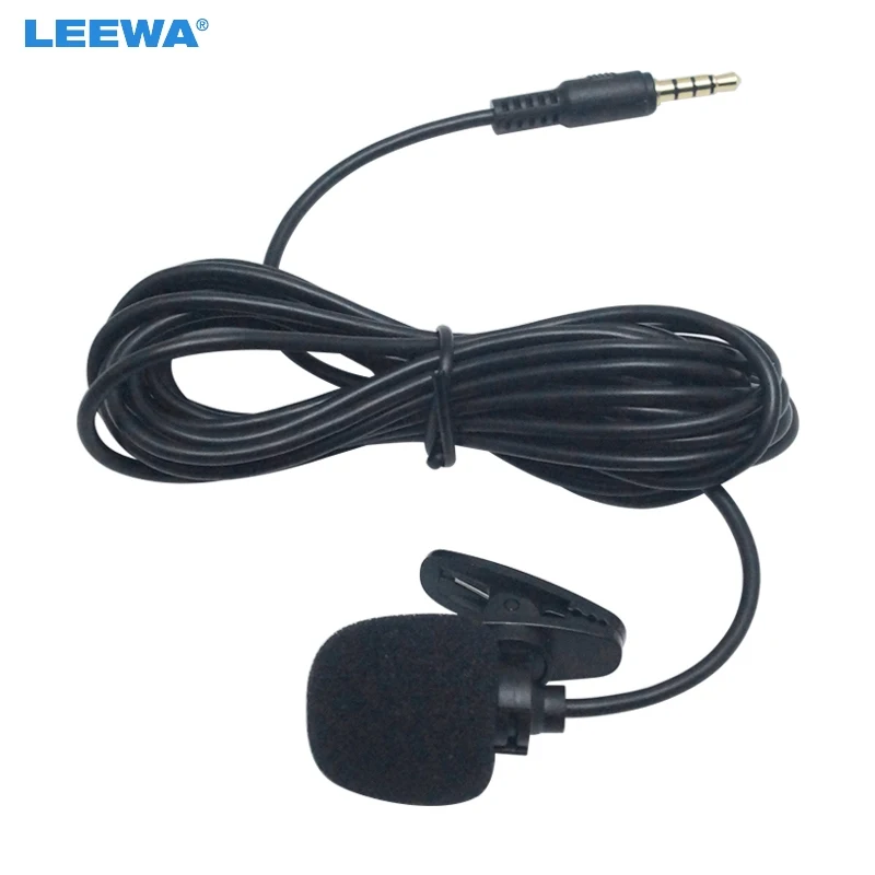 

LEEWA 30pcs Car GPS Microphone Kit with Clip Mount for Car Interior Handsfree Calls with 3.5mm Jack and 3M Cable