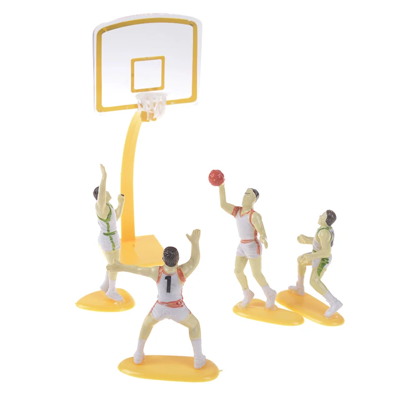 5 Pcs/Set basketball Team Cake Topper Player Birthday Cake Decoration Tools Model basketball player Cake Mold
