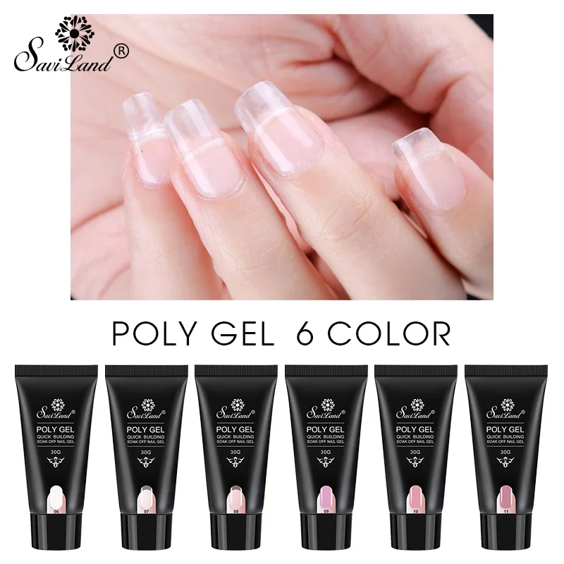 

Saviland Poly Gel 30g Quick Building Nail Polish Design Poly Gel Builder Acrylic Nails Transparent Clear Extend Jelly Poly Gel