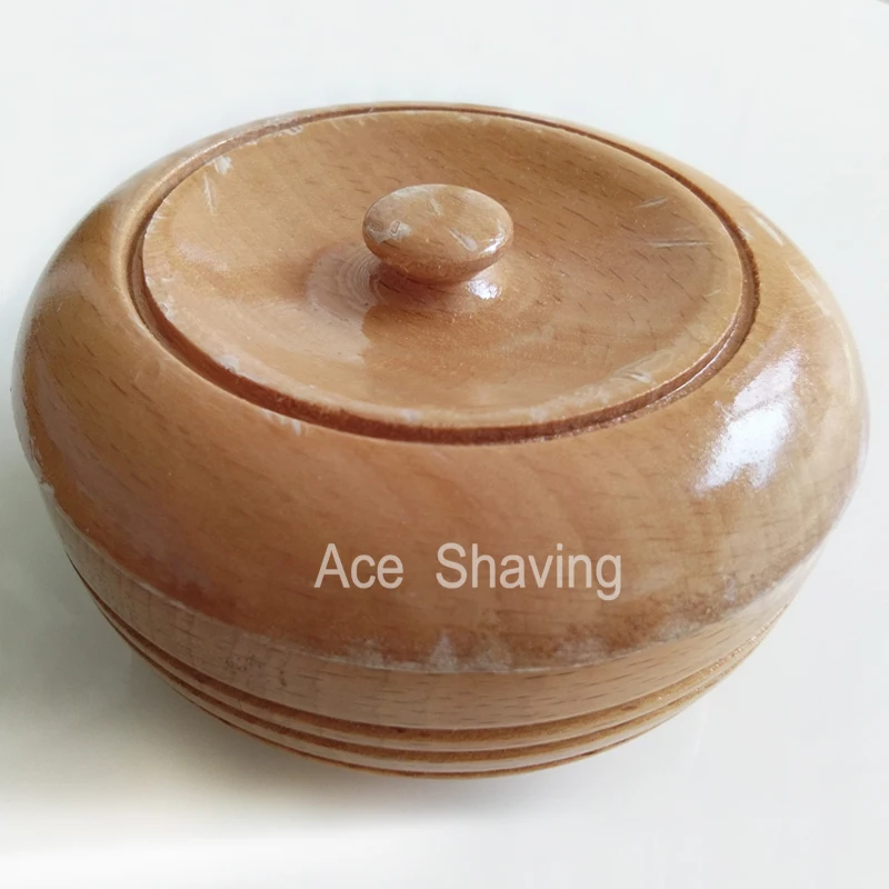Слегка дефектная картина бука деревянная для бритья чаша кружка для мыла с крышкой крышка чашка с изображением бороды