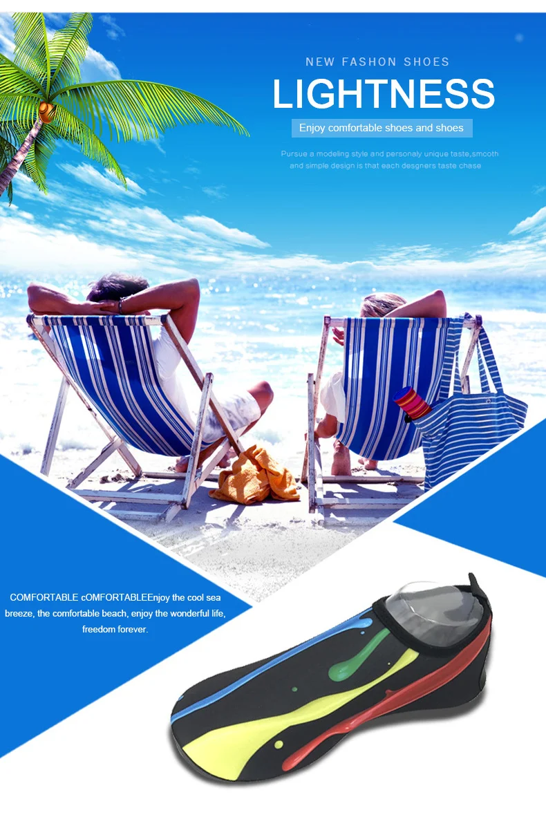 1 (4)CGILO CUBE Light Aqua Shoes Men Women Color lines Wade Convenient Beach Sports Running Shoes