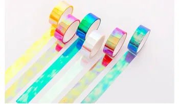

2000pcs Creative Glitter Rainbow Laser Paper Tape Stationery Scrapbooking Decorative Adhesive Tapes DIY Masking Tape School