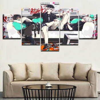 

Canvas Home Decorative 5 Pieces Haise Sasaki And Ken Kaneki Anime Painting Print Poster Modern Wall Art Boy Bedroom Framework