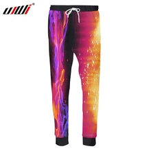 UJWI, новинка, модные мужские/женские штаны с 3D принтом Галактики, танцев, пламени, 3D штаны, забавные крутые Мужские штаны для бега, Harajuku