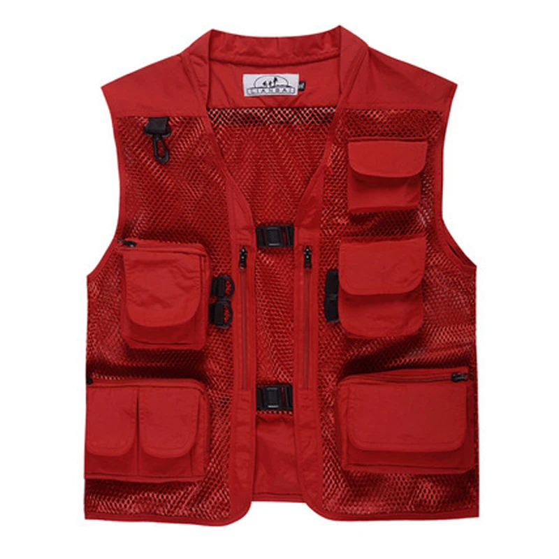  8 Styles Summer Outdoor Men Camouflage Mesh Photography Vest Multi-pocket portable Breathable Quick
