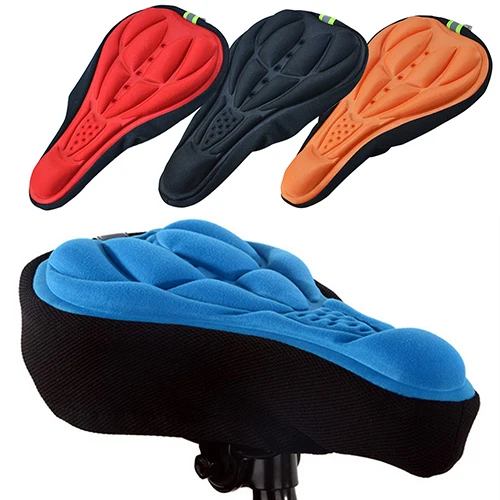

Silicone Cycling Bicycle Bike Saddle Breathable Gel Cushion Soft Pad Seat Cover 8P3S