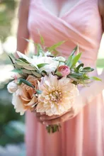 2017 Simple Cheap Mini Bridesmaid Dresses Light Pink V-neck Princess Short Chiffon Bridesmaid Dress/Wedding Party Dress