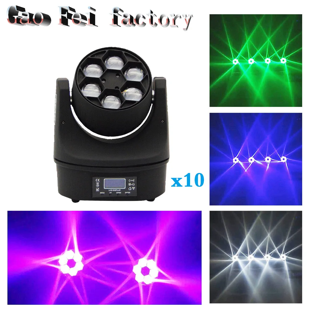 

Led Moving Head Light 6X15W RGBW 4IN1 Bee Eyes Strobe Beam Effect (10pcs/lot)