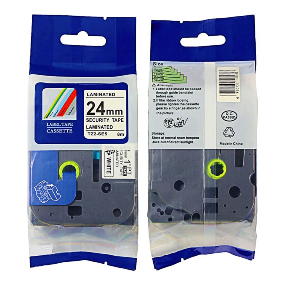 

100 PK Mix brother bruder security tape TZE-SE4 TZE-SE5 for brother p touch printer label maker Free DHL shipping