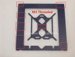 Funssor скидка магазин Reprap Prusa i3 MK2 клон алюминиевый один кадр + Отопление кровать 6 мм Толщина Черный Цвет ЧПУ сделал