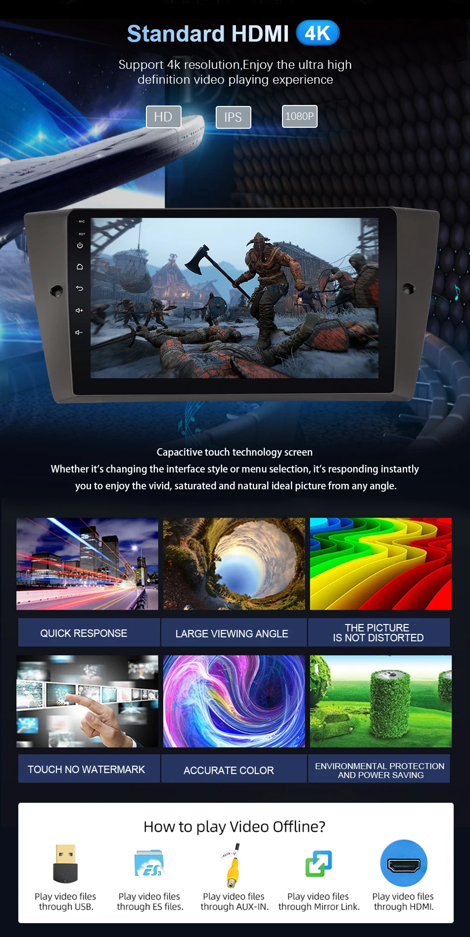 Best Eunavi Android 9.0 4G Car DVD PLAYER For BMW E90 GPS stereo audio navigation multimedia screen head unit PX6 with HDMI 7