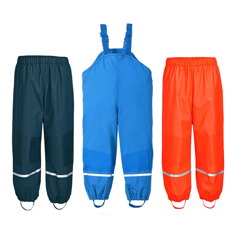 

Waterproof Windproof Baby Boys Rain Pants Children Outerwear Sporty Kids Trousers Polar Fleece For 3-8 Years Old