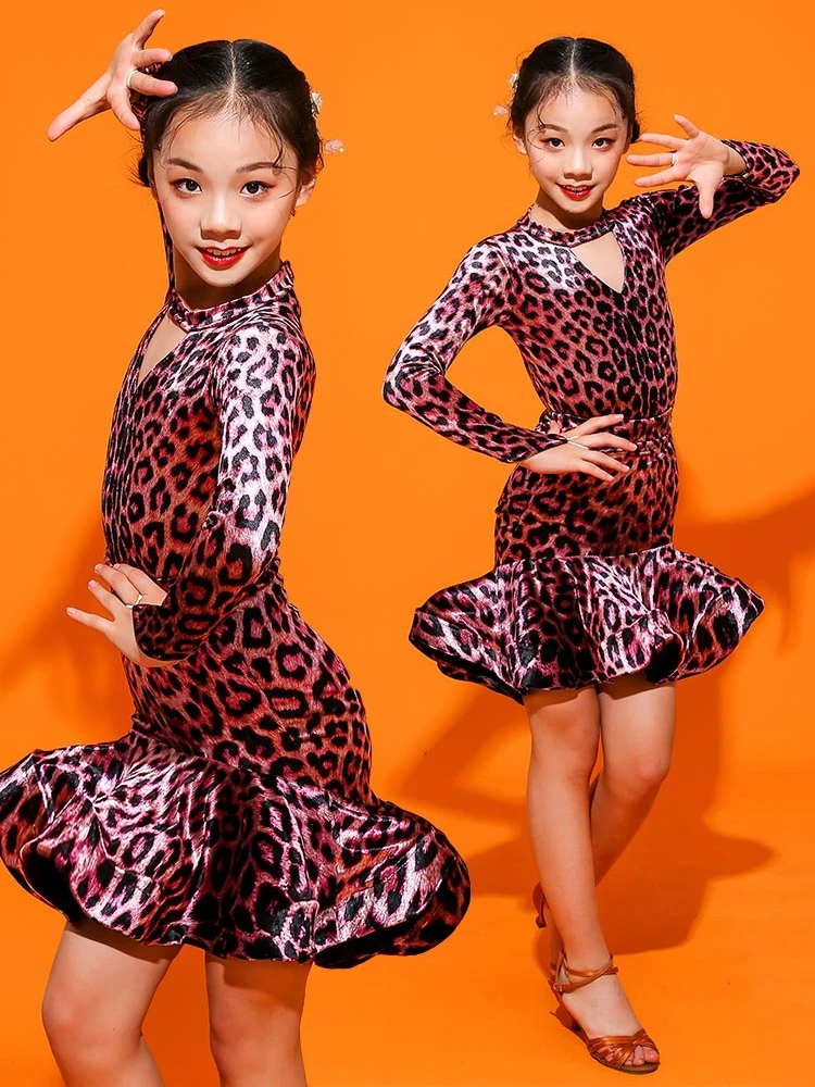 Kinderen Meisjes Pailletten Kwastje Latin Dans Jurk Jazz Samba Rumba