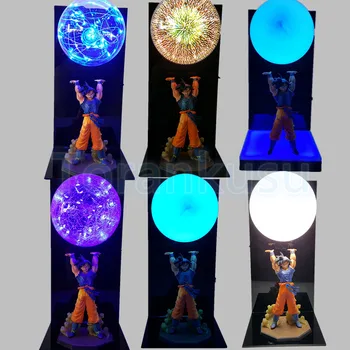 

Dragon Ball Z Figure Son Goku Spirit Bomb DIY Display Led Lamp Anime Dragon Ball Goku Super Saiyan Collectible Model Toy DIY142
