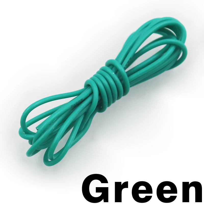 Striveday 5 м 16.4FT 26 AWG гибкий силиконовый провод RC кабель 26AWG 30/0. 08TS внешний диаметр 1,5 мм электрические провода кабель для DIY - Цвет: Green