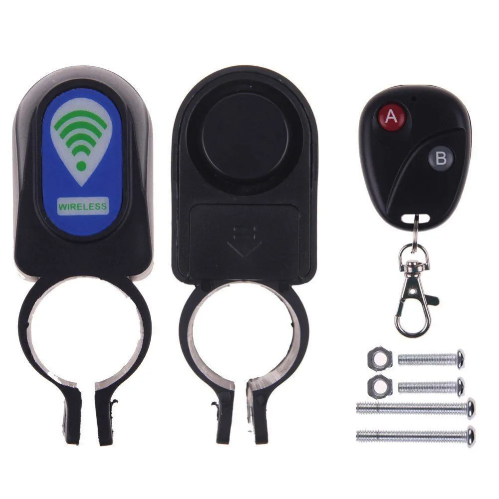 Wireless Remote Control Bike Bicycle Alarm Siren Shock Vibration Sensor Cycling Security Audible Sound Lock Guard Anti-theft