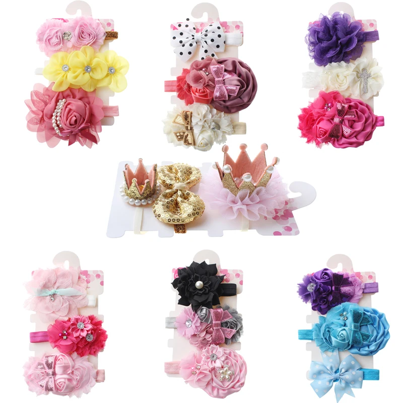 Buy Girls Flower Headbands Kids Girls Stretch Hairbands Princess Girls Headwear