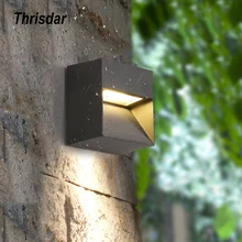 Thrisdar 3W 5W waterproof LED porch wall lamp aluminum outdoor garden hotel balcony corner lamp corridor stairs stair light thrisdar 18w nordic outdoor led wall lamps waterproof ip65 garden corridor porch lights aluminum villa balcony stairs wall light