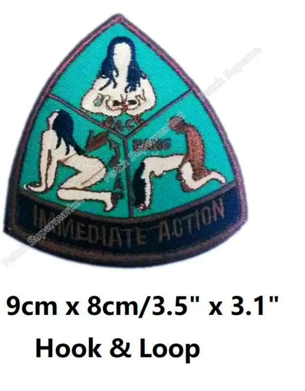 IMMEDIATE ACTION ARMY MORALE ISAF ACU CAMO HOOK & LOOP PATCHES BADGE