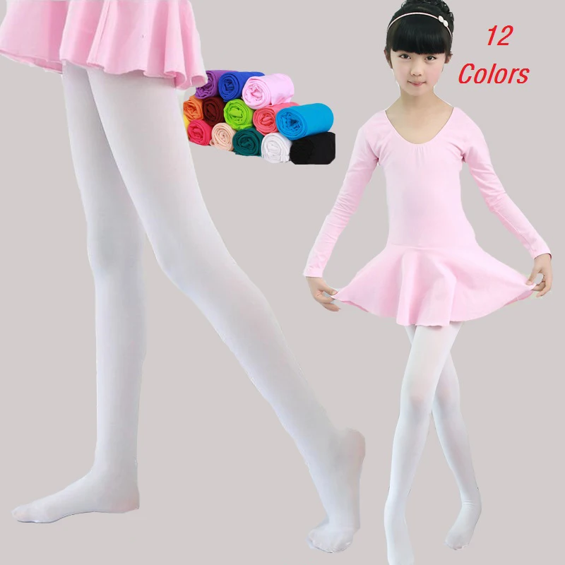 Girls Pantyhose Solid Velvet Leggings Ballet Pants Children - AliExpress