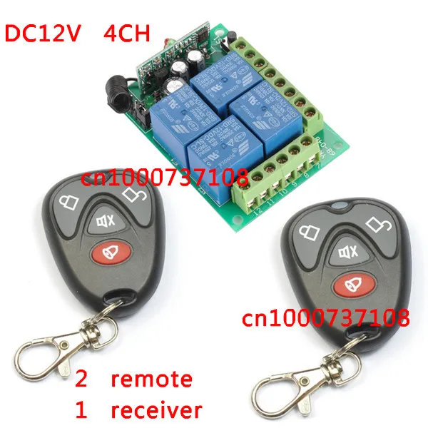 

DC12V 4CH Wireless Remote Switch Learning code Receiver and Transmitter Home Automation Kit