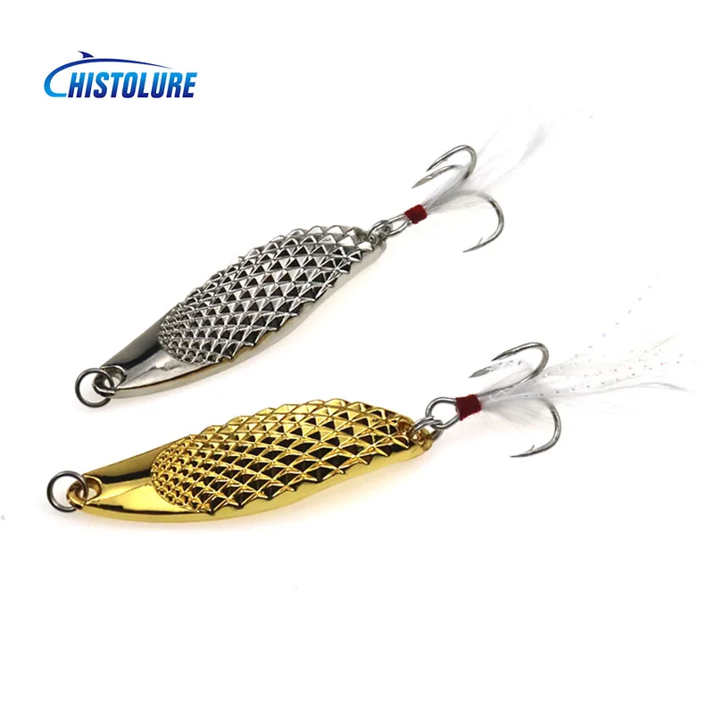 1pcs Fishing lure spoon 5g 7g 10g 15g 20g Gold/Silver fishing bait