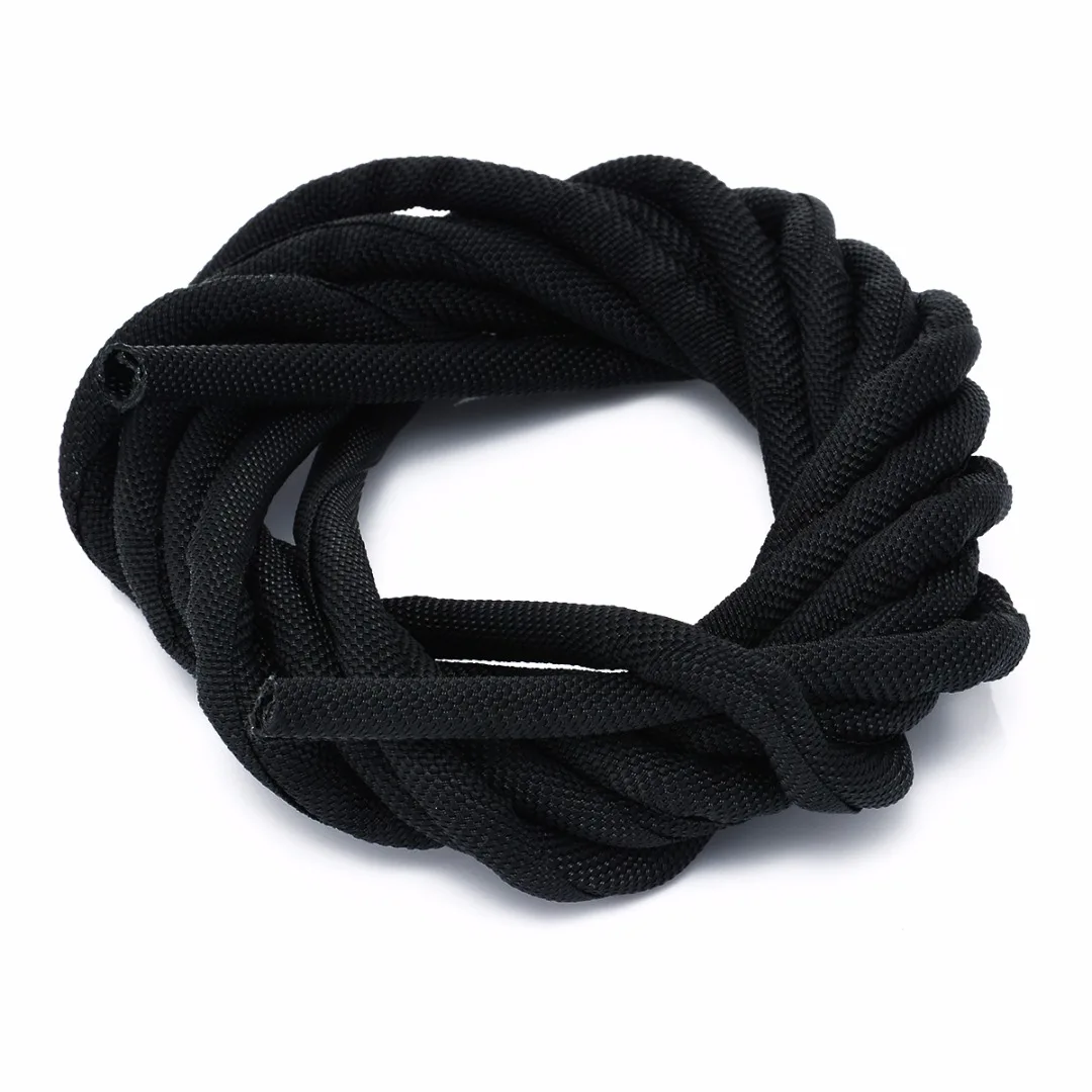 

1pc Black Wrap Braided Cable Sleeve Mayitr Heat Insulation General Wire Pipe Hose Protection Nylon Sleeve 5mm*3m