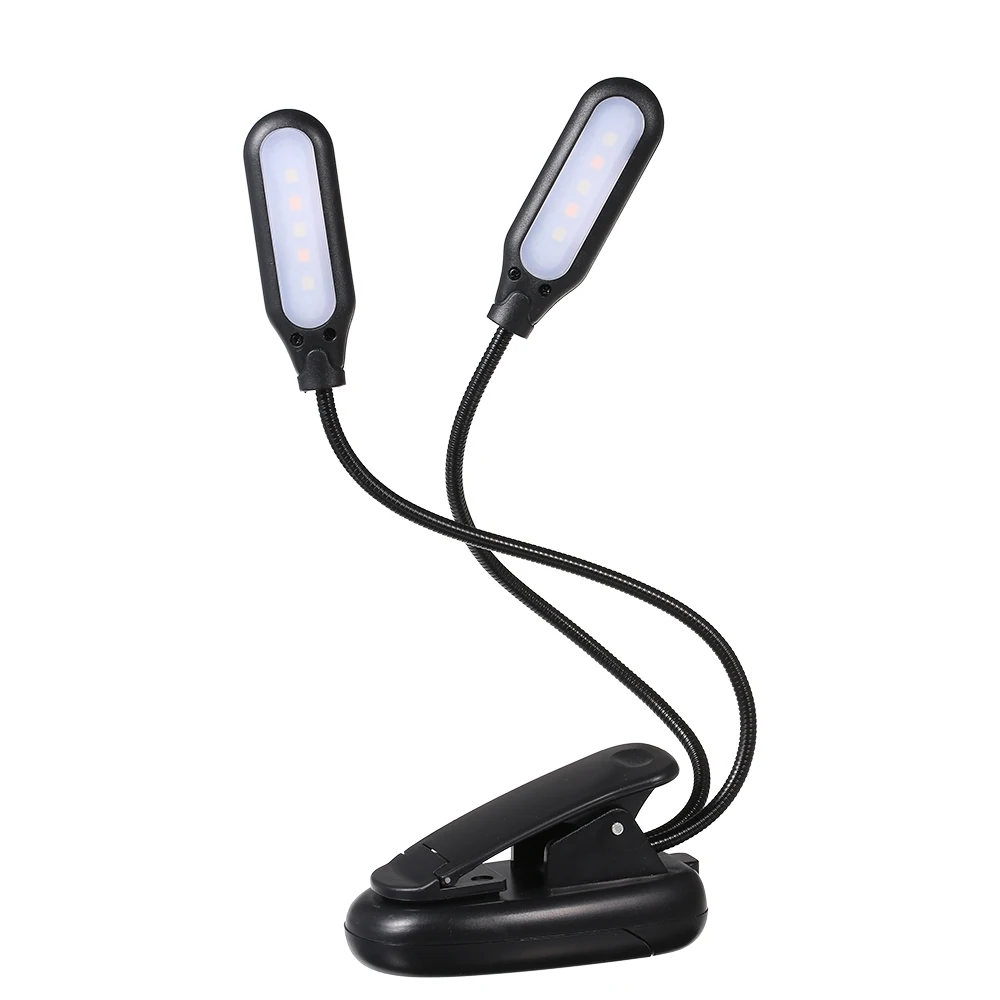 Настольная лампа с зажимом и гибким основанием гибкая светодиодная для чтения