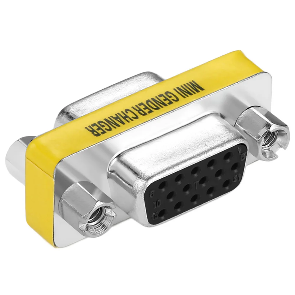 Wholesale 1pc/ 5pcs New Female to Female VGA HD15 Pin Gender Changer