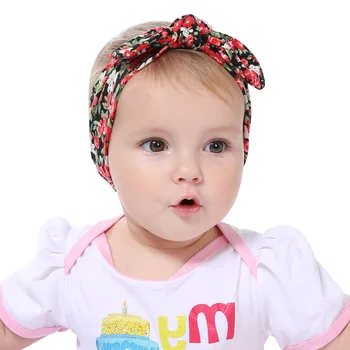 

1 Piece MAYA STEPAN Children Print Rabbit Ears Floral Hair Head Band Headdress Baby Newborn Hair Rope Headband Headwear Headwrap