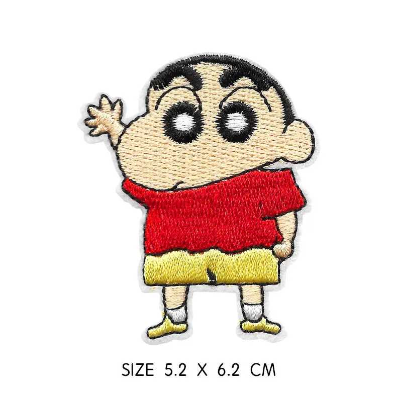 Crayon Shin-chan вышитые железные нашивки на одежду для одежды дети мультфильм значки-Наклейки Аппликации одежды оптом