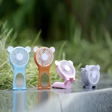 Миниатюрный портативный ручной зеркальный Ультра тихий вентилятор перезаряжаемый литиевый аккумулятор мини/портативный/Ручной USB милый мультяшный вентилятор
