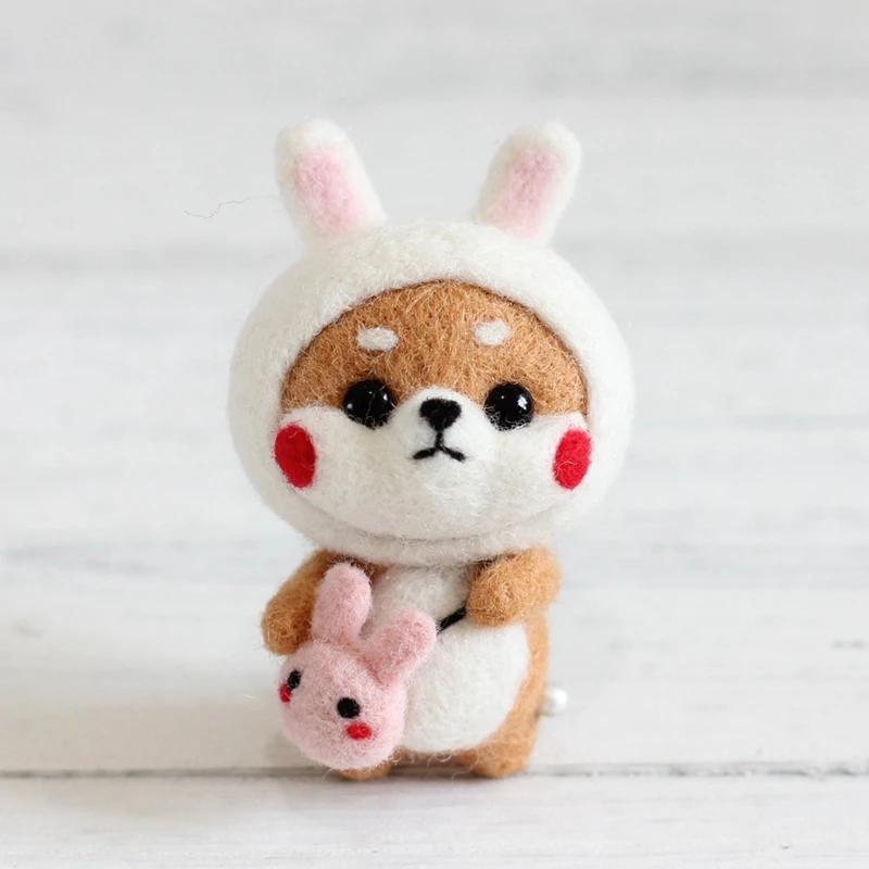 Детские игрушки Kawaii Peluche Санта Клаус мягкие игрушки Шиба ину пушистые игрушки для детей ручной работы материал куклы пакет олень плюшевые собаки - Цвет: Красный