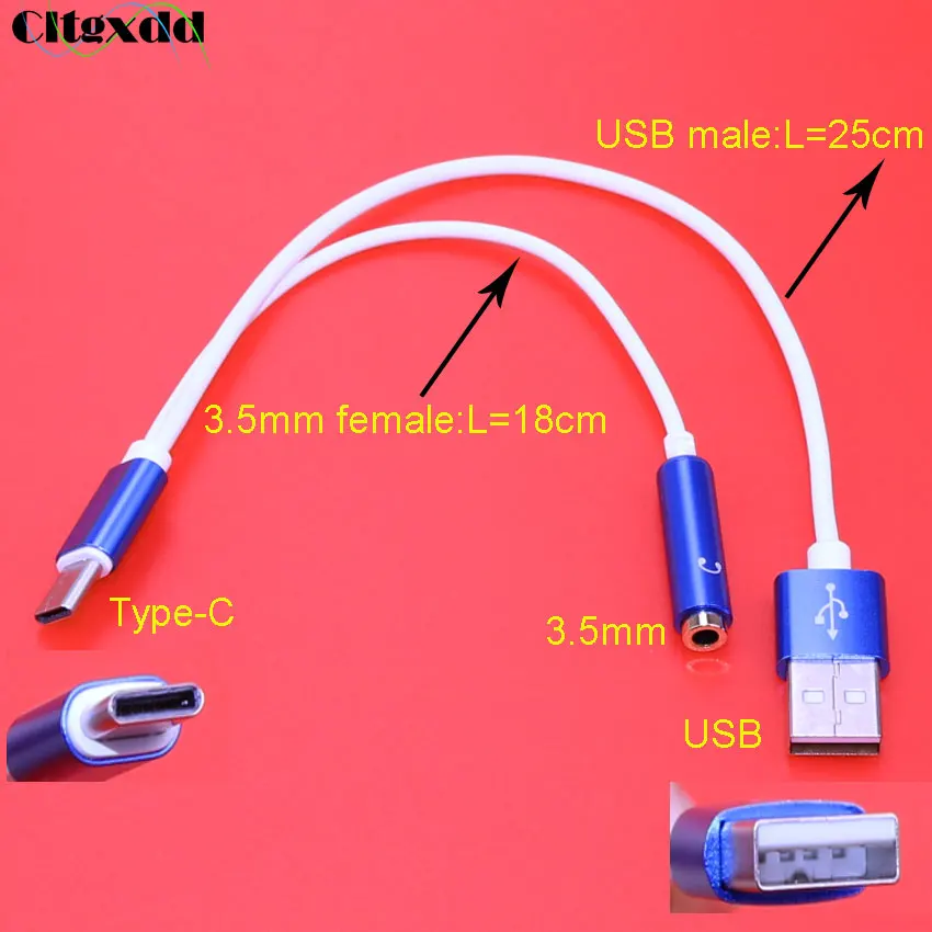 Cltgxdd 2в1 аудио кабель адаптер Мужской USB Тип C к гнезду 3 5 мм разъем для наушников и 2