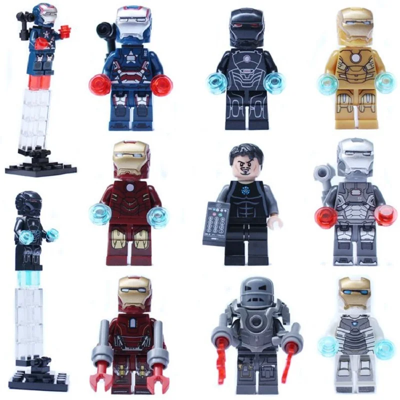 

Single Sale Super Heroes Iron Man Hulk Buster Tony Stark War Machine Building Blocks Bricks Toys for children Decool 0160-0168