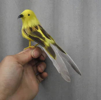 

15cm feathers bird Oriolus chinensis model toy ,craft,garden decoration a1887