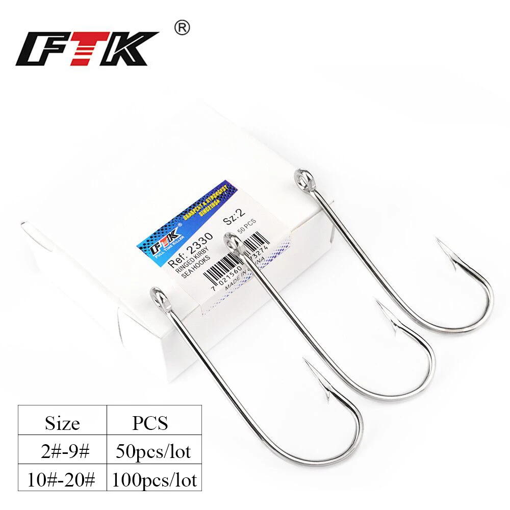 

FTK 2330 Barbed hook Size2#-9# 50pcs/lot 10#-20# 100pcs/lot Flatted Round Carp Feeder Anzol Hook Fishing Peche Hook Mustad
