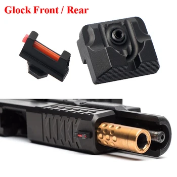 

Tactical Fiber Optic Front Sight / Rear Combat Glock Sight v3 For Glock 17 19 20 21 22 23 24... Handgun Military Equipment