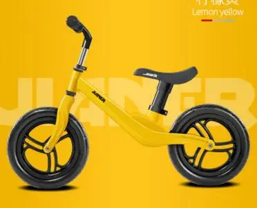 Top Pedal-less Balance Bike Magnesium Alloy Kids balance Bicycle For 2~6 Years Old Children complete bike for kids Integrated wheel 12