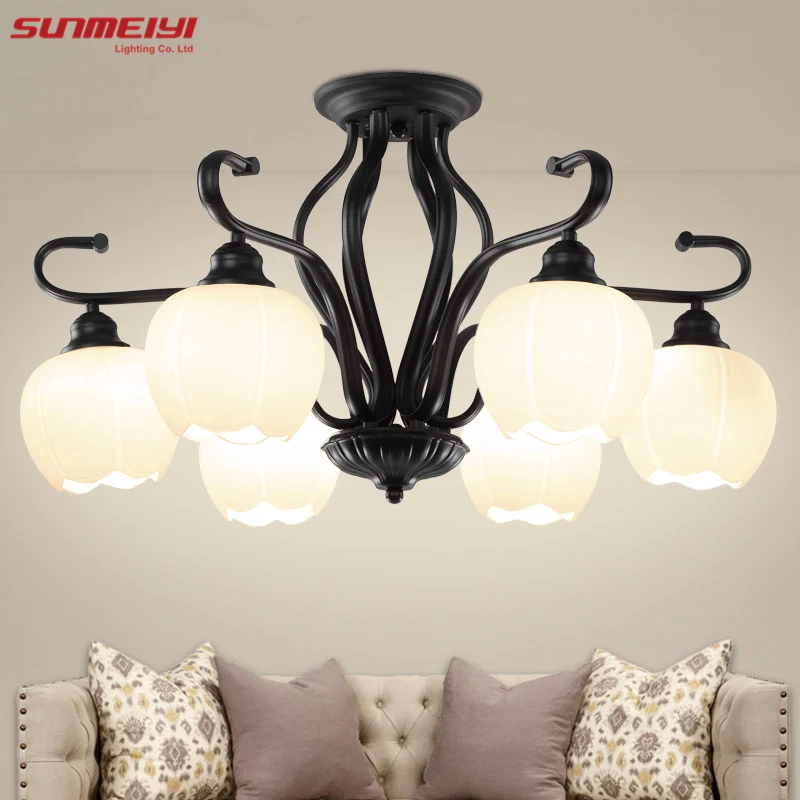 

Modern Brief Led Ceiling Light Creative Black Ceiling Lamp Vintage luminaria teto Pendant Ceiling Kids Bedroom Lighting Fixture