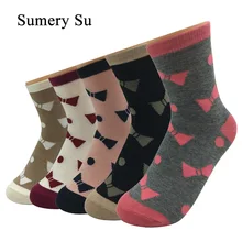 5 пар/партия, носки женские, хлопковые, яркие цвета, Meias, очаровательные, женские, для девочек, для девушек, длинные носки милые, подарки на день рождения, 3 вида стилей