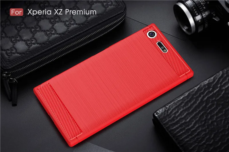 For Sony Xperia XZ Premium Case Carbon Fiber Silicone TPU Skin Soft Back Cover Phone Case for Sony Xperia XZ Premium G8141 G8142