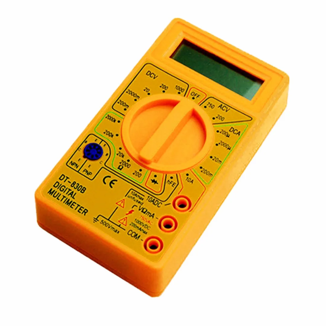 DT830B LCD Digital Multimeter AC DC Tester Analyzer Voltmeter Ammeter Ohmmeter With 2 Probes Measuring Tools