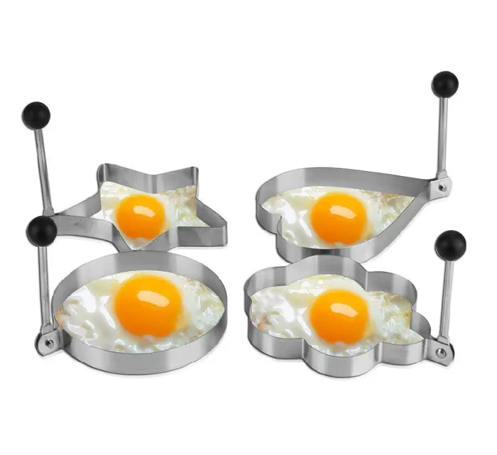 

1pcs Stainless Steel Egg Mold star/flower/heart/circular Omelette Mould Device Creative DIY Pancake Ring Tools P1288