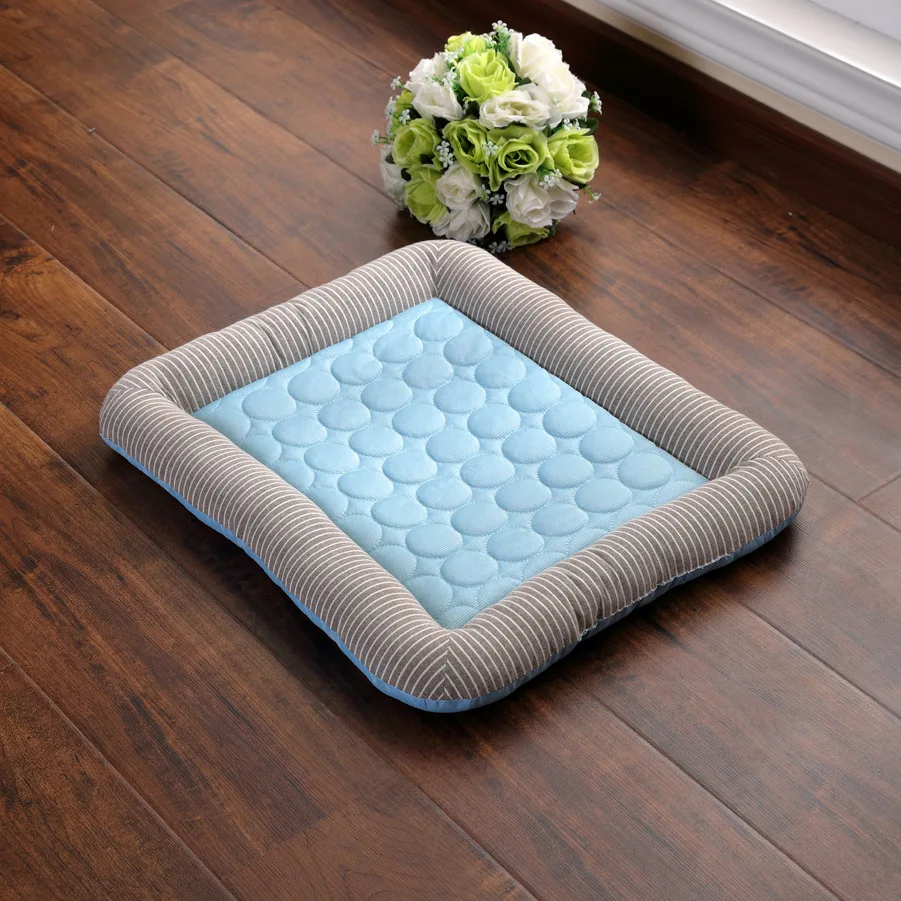 

Breathable Anti-slip Spring Summer Pet Dog Bed Puppy Ice Silk Mat Cushion for Car Floor Sofa Cat Dogs Nest Kennel Mattress Pad