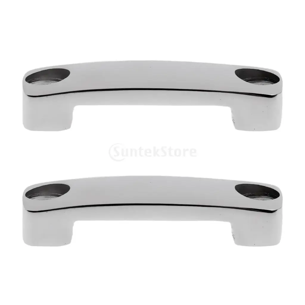 

2Pcs High Polished 316 Stainless Steel Marine Boat Yacht Lock Deck Fitting Eye Strap Loop Tie Down Hardware Accessories