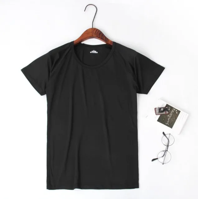 black 3 pieces Тонкая футболка мужская с коротким рукавом черная белая футболка Мужская s плюс размер эластичные футболки летний топ Camiseta 3 шт./партия Ds50692 - Цвет: black 3 pieces