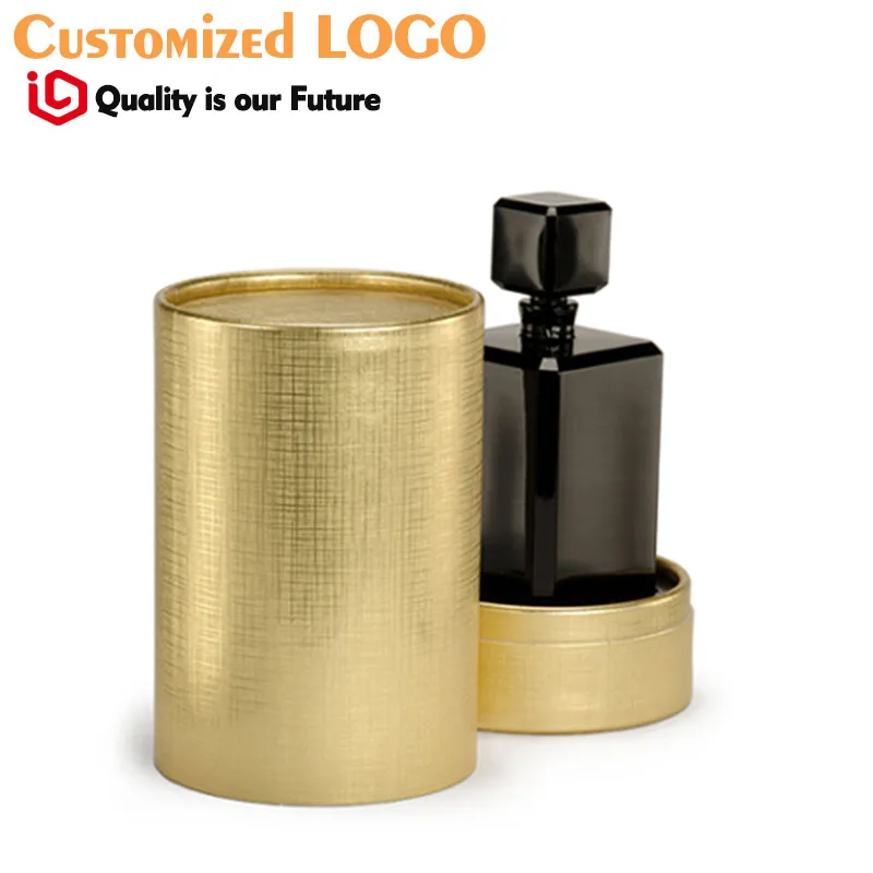 

golden color tube box luxury perfume tube box
